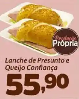Confiança Supermercados Lanche de Presunto Queijo Confiança oferta