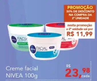 Cometa Supermercados Creme facial Nivea 100g oferta