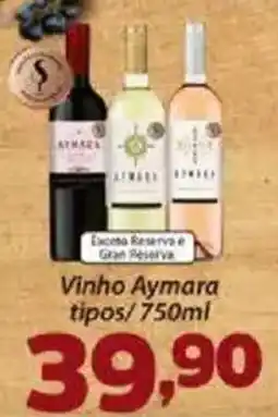 Confiança Supermercados Vinho Aymara tipos oferta