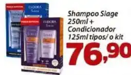 Confiança Supermercados Shampoo Siage + Condicionador tipos/o kit oferta