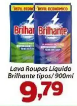Lava Roupas Liquido Brilhante tipos