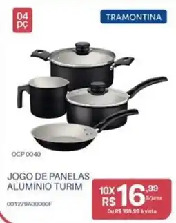 Casa Freitas Jogo de panelas alumínio turim oferta