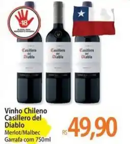 Atacadão Vinho Chileno Casillero del Diablo oferta