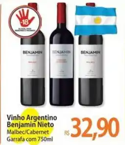 Atacadão Vinho Argentino Benjamin Nieto oferta