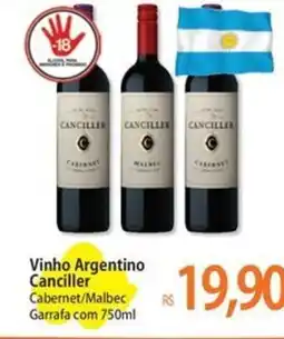 Atacadão Vinho Argentino Canciller oferta