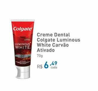 Agafarma Creme Dental Colgate Luminous White Carvão Ativado oferta