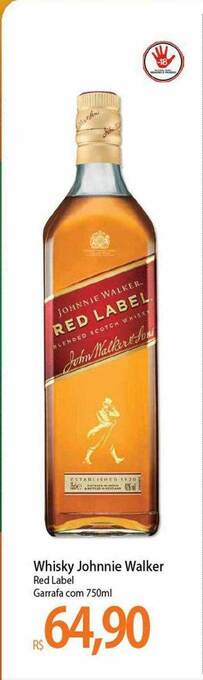 Atacadão Whisky Johnnie Walker Red Label oferta