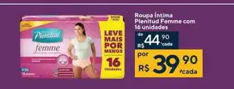 Roupa íntima Plenitud Femme Com 16 Unidades