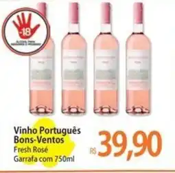 Atacadão Vinho Português Bons-Ventos Fresh Rosé Garrafa com oferta