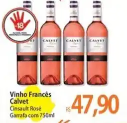 Atacadão Vinho Francês Calvet Cinsault Rosé Garrafa oferta