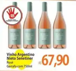 Atacadão Vinho Argentino Nieto Senetiner Rosé Garrafa com oferta