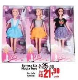 Supermercados Mateus Boneca Liz Magia Toys oferta
