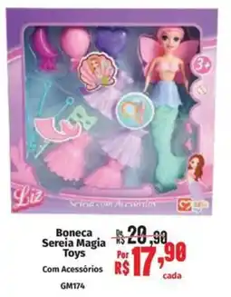 Supermercados Mateus Boneca Sereia Magia Toys oferta