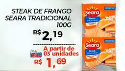 Rede Krill Steak de frango seara tradicional oferta