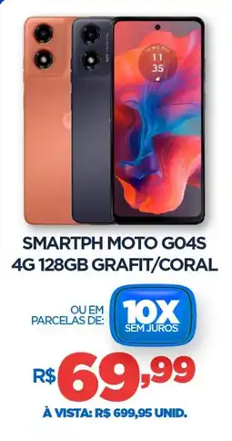 DB Supermercados Smartph moto GO4S 4G 128GB GRAFIT/CORAL oferta