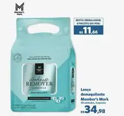 Sam's Club Lenço demaquilante Member's Mark oferta
