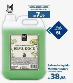 Sam's Club Sabonete líquido Member's Mark Erva-doce, oferta