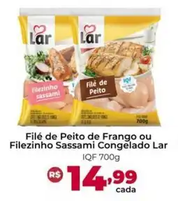 Ultrabox Filé de Peito de Frango ou Filezinho Sassami Congelado Lar IQF oferta