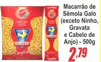 Serrano Supermercado Macarrão de Sêmola Galo oferta