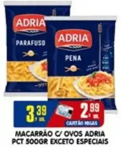 Higa's Supermercado Macarrão c/ovos adria pct 500gr exceto especiais oferta