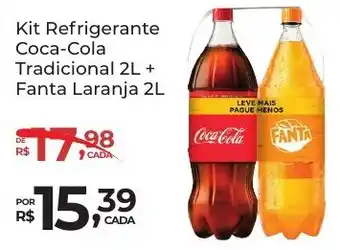Super Luna Kit Refrigerante Coca-Cola Tradicional + Fanta Laranja oferta
