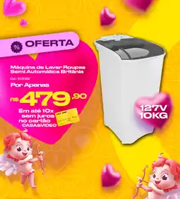 Casa e Vídeo Máquina de Lavar Roupas Semi Automática Britânia oferta
