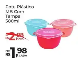 Pote Plástico MB Com Tampa
