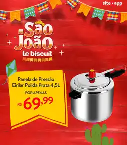 Panela de Pressão Eirilar Polida Prata