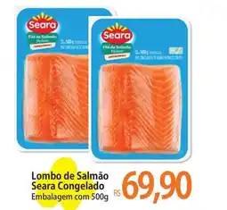 Atacadão Lombo de Salmão Seara Congelado Embalagem oferta
