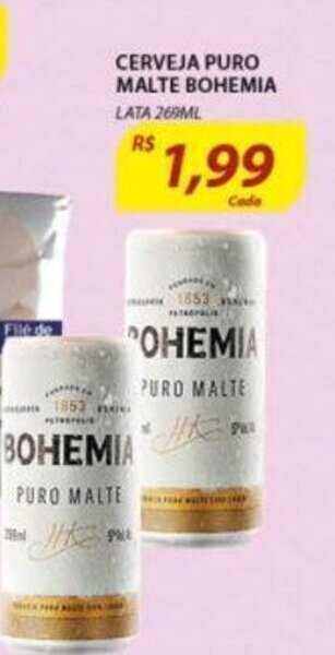Assaí Atacadista Cerveja Puro Malte Bohemia 269ml oferta
