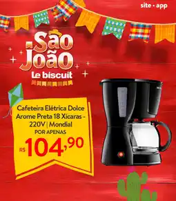 Le Biscuit Cafeteira Elétrica Dolce Arome Preta 18 Xícaras oferta
