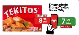Supermercados Princesa Empanado de Frango Tekitos Seara oferta