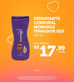 Farmácias Associadas Hidratante corporal monange firmador q10 oferta