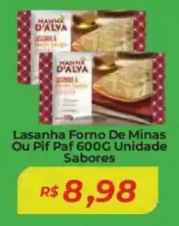 Mart Minas Lasanha Forno De Minas Ou Pif Paf Unidade Sabores oferta
