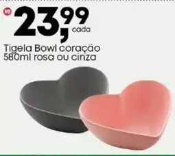 Frangolândia Tigela Bowl coração rosa ou cinza oferta