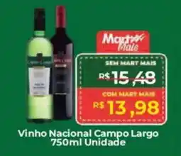 Mart Minas Vinho Nacional Campo Largo Unidade oferta