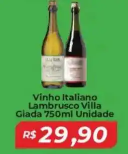 Mart Minas Vinho Italiano Lambrusco Villa Giada Unidade oferta