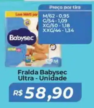 Mart Minas Fralda Babysec Ultra - Unidade oferta