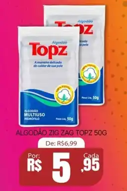 Algodão zig zag topz