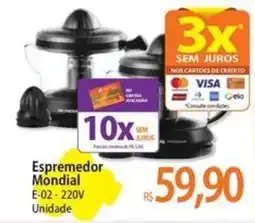 Atacadão Espremedor Mondial oferta