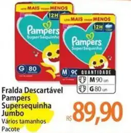 Atacadão Fralda Descartável Pampers Supersequinha Jumbo oferta