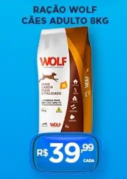 DB Supermercados Ração wolf cães adulto oferta