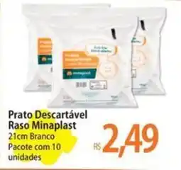 Atacadão Prato Descartável Raso Minaplast oferta