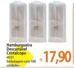 Atacadão Hamburgueira Descartável Cristalcopo oferta