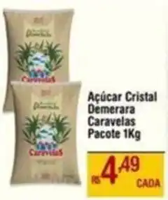 Açúcar Cristal Demerara Caravelas Pacote
