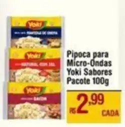 Max Atacadista Pipoca para Micro-Ondas Yoki Sabores Pacote oferta