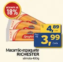 Cometa Supermercados Macarrão espaguete RICHESTER semola oferta