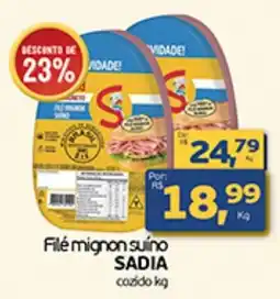 Cometa Supermercados Filé mignon suíno SADIA cozido oferta