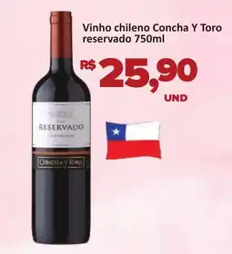 Vinho chileno Concha Y Toro reservado
