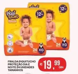 Fralda piquitucho proteção dia e noite 24 unidades tamanhos